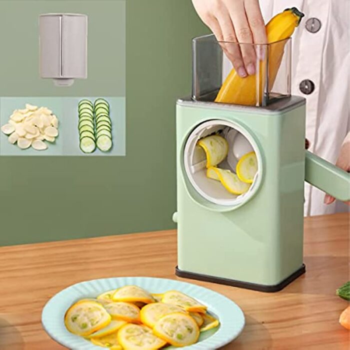 Multifunctional Rotary Vegetable Cutter 3 In 1 (Manual)